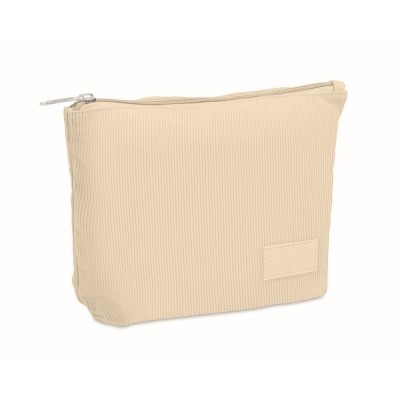 Neceser textil de pana con cremallera