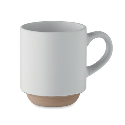 Taza de cerámica apilable