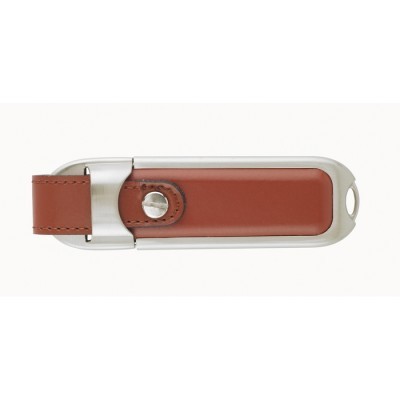 Memoria USB Metálica con Cierre de Piel 1–64 GB