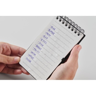 Libreta impermeable con bolígrafo incluido