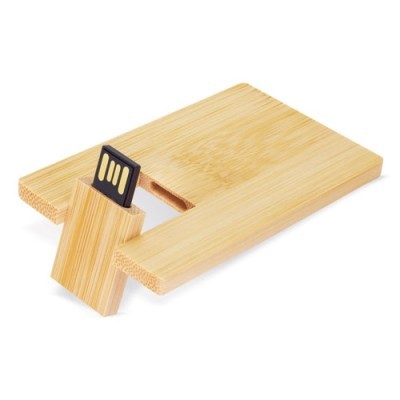 USB Stock de Bambú Formato 5.5 x 0.5 x 9