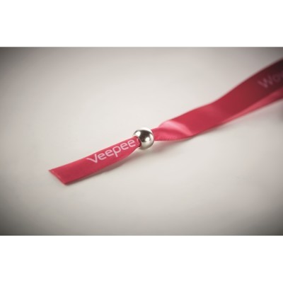 Pulsera publicitaria con logotipo impreso fabricada en satén