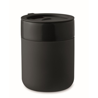 Vaso de cerámica con tapa