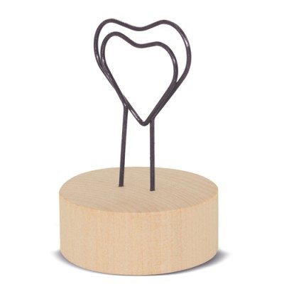 Soporte de Madera Publicitario con Forma de Corazón