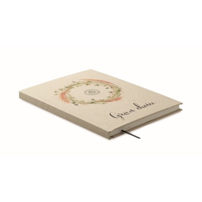 Libreta de tapa rígida de papel de hierba personalizada