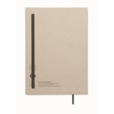 Libreta de tapa rígida de papel de hierba personalizada