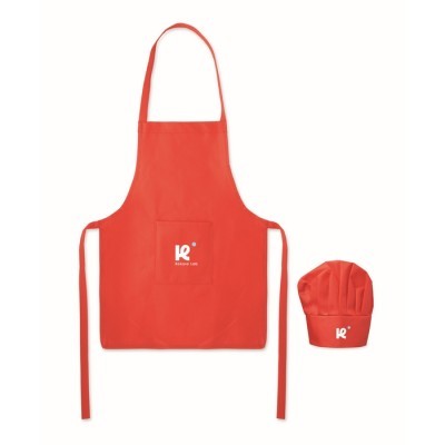 Set infantil con delantal y gorro de cocina