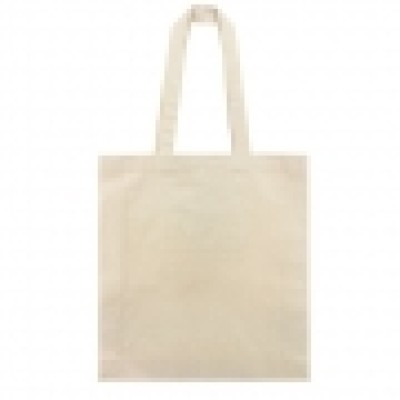 Bolsa de algodón asas largas personalizada