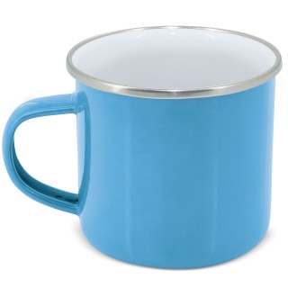 Taza Publicitaria Clásica con Borde Plateado.