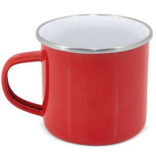 Taza Publicitaria Clásica con Borde Plateado.