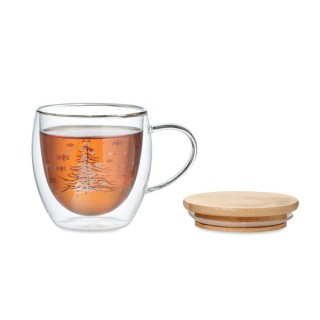 Taza navideño doble pared personalizada