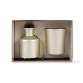 Set aromático de varillas y vela