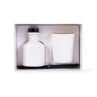 Set aromático de varillas y vela