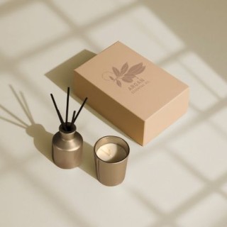 Set aromático de varillas y vela