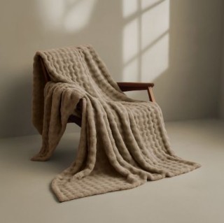 Manta de tacto suave con relieve