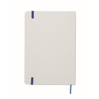 Libreta A5 con tapas duras blancas reciclada con elástico