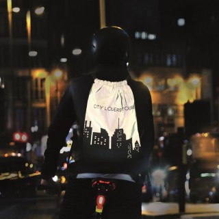 Mochila de cuerdas de poliéster reflectante
