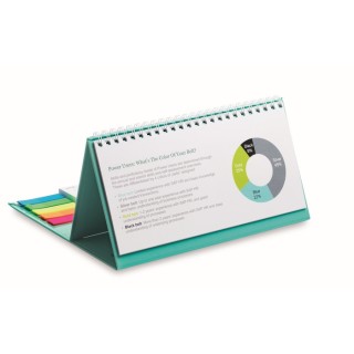 Calendario de Sobremesa con Tapa Dura, Bloc de Notas y Adhesivos