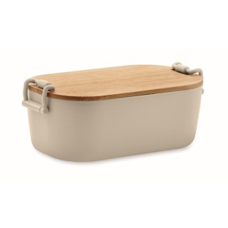 Fiambrera premium con tapa de madera