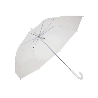 Paraguas transparente publicitario con mago curvo