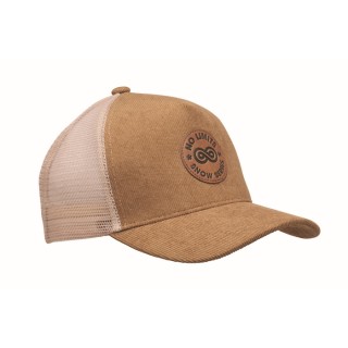 Gorra trucker de pana de 5 paneles