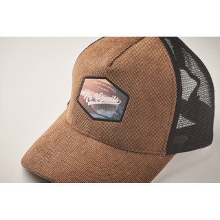 Gorra trucker de pana de 5 paneles