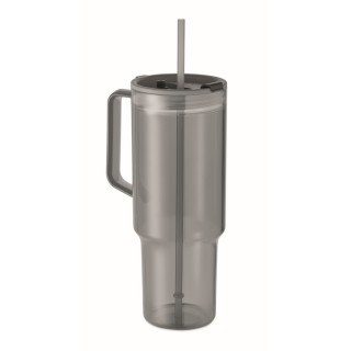 Vaso tipo stanley con tapa y pajita
