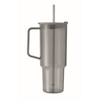 Vaso tipo stanley con tapa y pajita