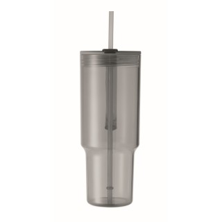 Vaso tipo stanley con tapa y pajita