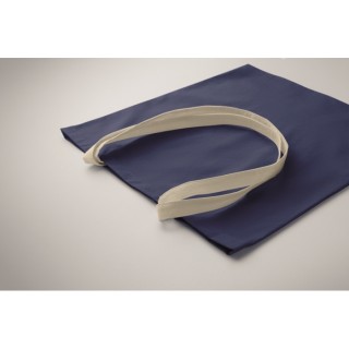 Bolsa de algodón bicolor con asas largas naturales