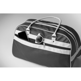Bolsa de deporte retro bicolor con cremallera