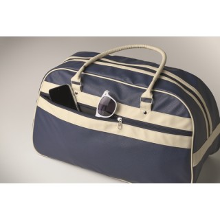 Bolsa de deporte retro bicolor con cremallera