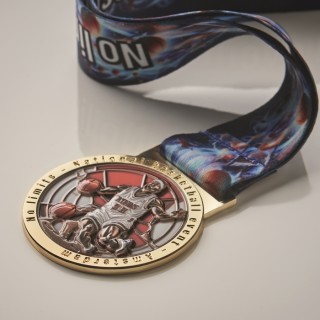 Medalla de aleación de zinc fabricada en forma personalizada con impresión UV