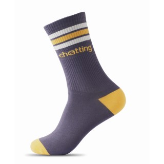 Calcetines tipo tenis fabricados en algodón con diseño jacquard (fabric