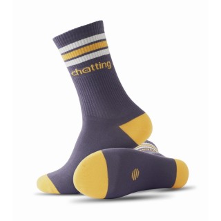 Calcetines tipo tenis fabricados en algodón con diseño jacquard (fabric