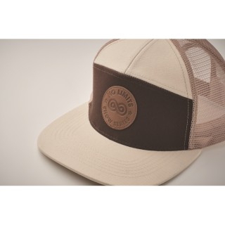Gorra de visera plana de 7 paneles de algodón