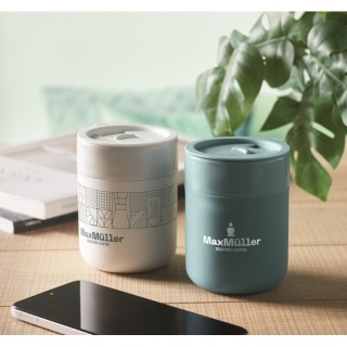 Vaso de cerámica con tapa