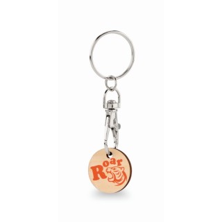 Llaveros de madera moneda carro personalizados