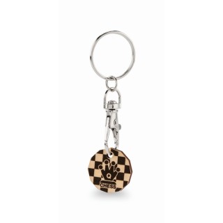 Llaveros de madera moneda carro personalizados