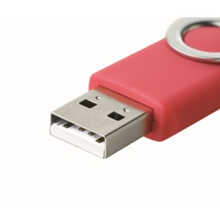 Unidad flash USB Techmate negra con clip metálico giratorio 1–64 GB