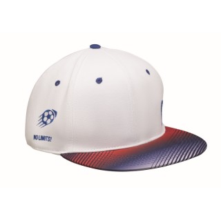 Gorra con visera plana de 6 paneles de algodón