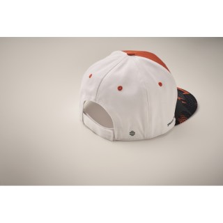 Gorra con visera plana de 6 paneles de algodón