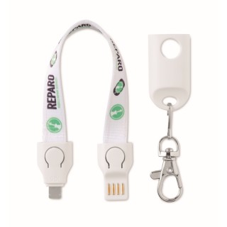 Lanyard personalizado con cable cargador 2 en 1