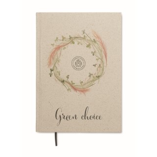 Libreta de tapa rígida de papel de hierba personalizada
