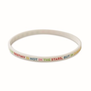 Pulsera publicitaria personalizada fabricada en silicona