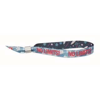 Pulsera publicitaria sublimada fabricada en poliéster