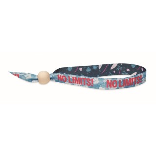 Pulsera publicitaria sublimada fabricada en poliéster