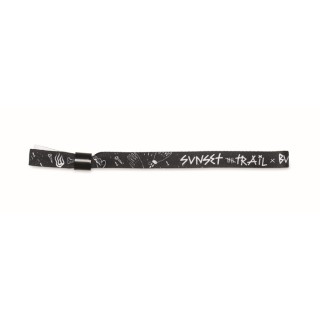 Pulsera publicitaria sublimada fabricada en poliéster