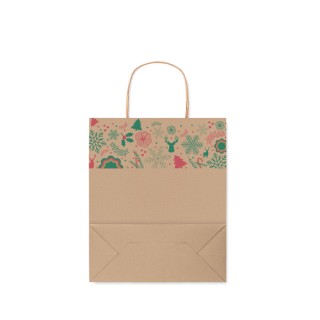Bolsa navideña de papel tamaño pequeño personalizada