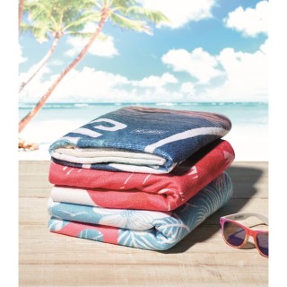 Toalla de playa a todo color personalizada